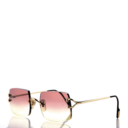 Cartier Rimless Gradient Sunglasses Gold 1 of 7