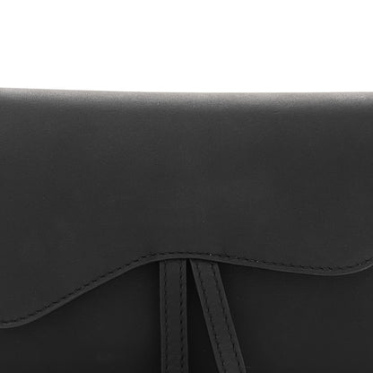 Christian Dior Ultra Matte Calfskin Saddle Belt Clutch Black 8 of 11