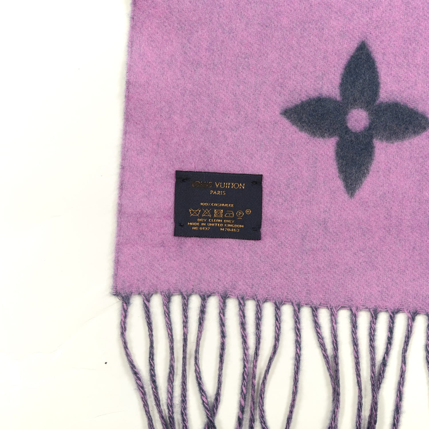 Louis Vuitton Cashmere Monogram Reykjavik Scarf Purple Pink 3 of 3