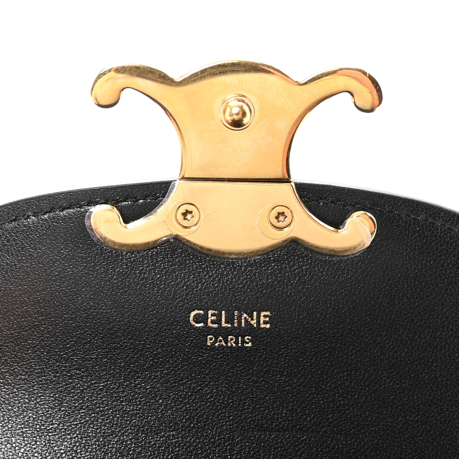 Celine Patent Calfskin Triomphe Mini Besace Clea Black 6 of 10