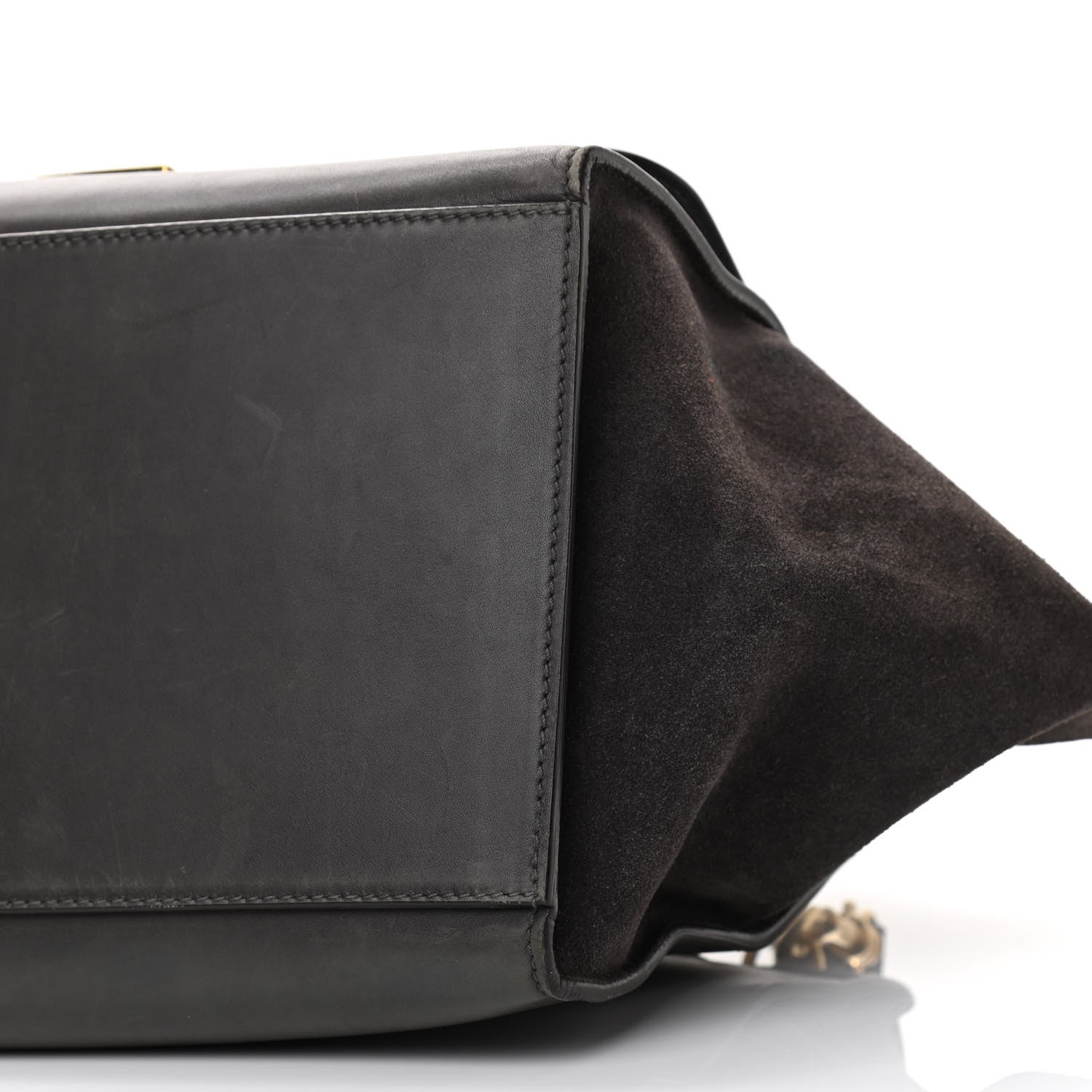Celine Smooth Calfskin Suede Medium Trapeze Grey 9 of 16
