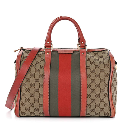 Gucci Monogram Vintage Web Medium Boston Pink 1 of 15