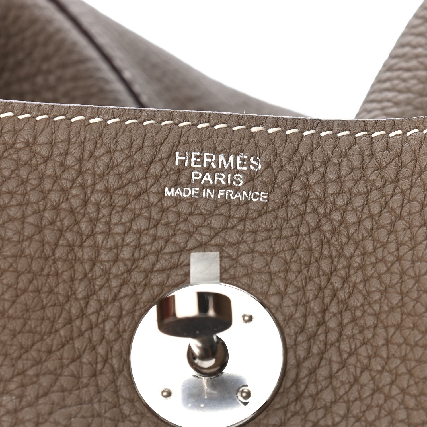 Hermes Taurillon Clemence Lindy 30 Etoupe 6 of 9