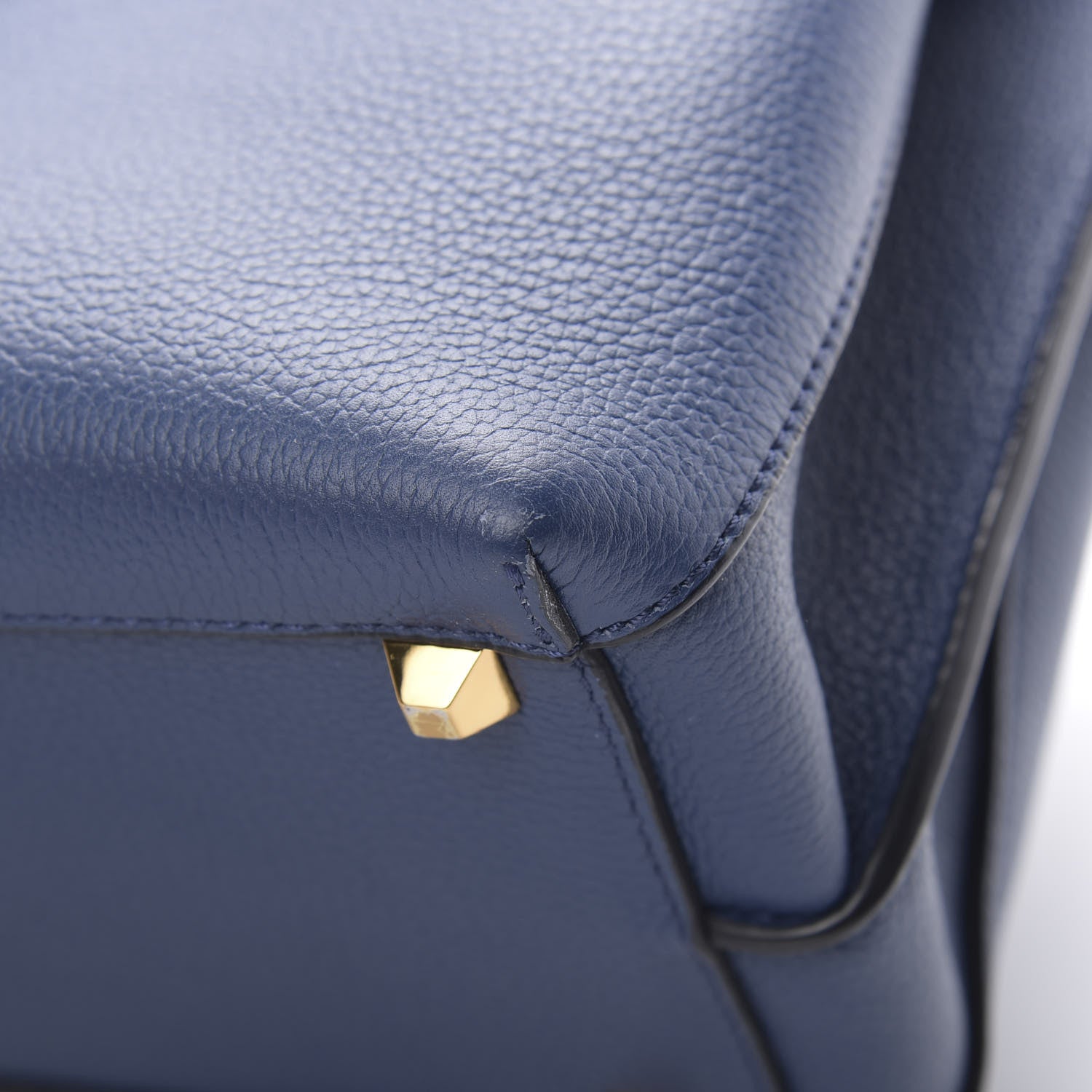 MCM Grained Calfskin Medium Milla Tote Navy 9 of 11