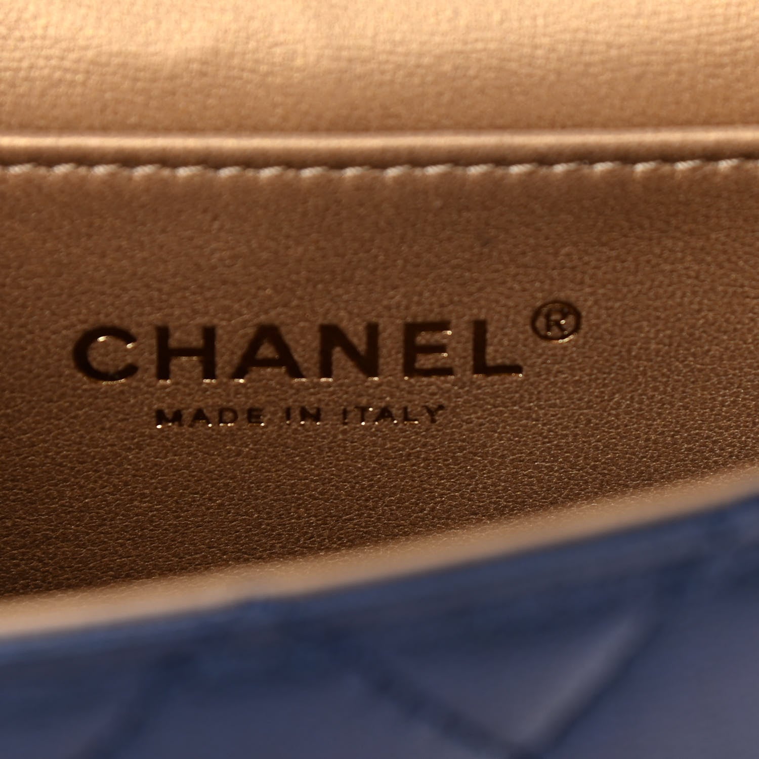 Chanel Iridescent Lambskin Quilted Chic Pearls Flap Navy Blue 6 of 9