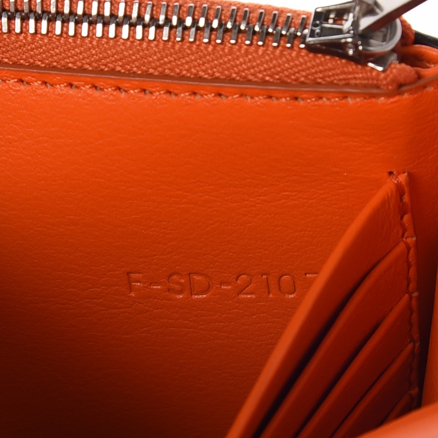 Celine Smooth Lambskin Frame Evening Chain Clutch Steel Orange Flamingo 7 of 7