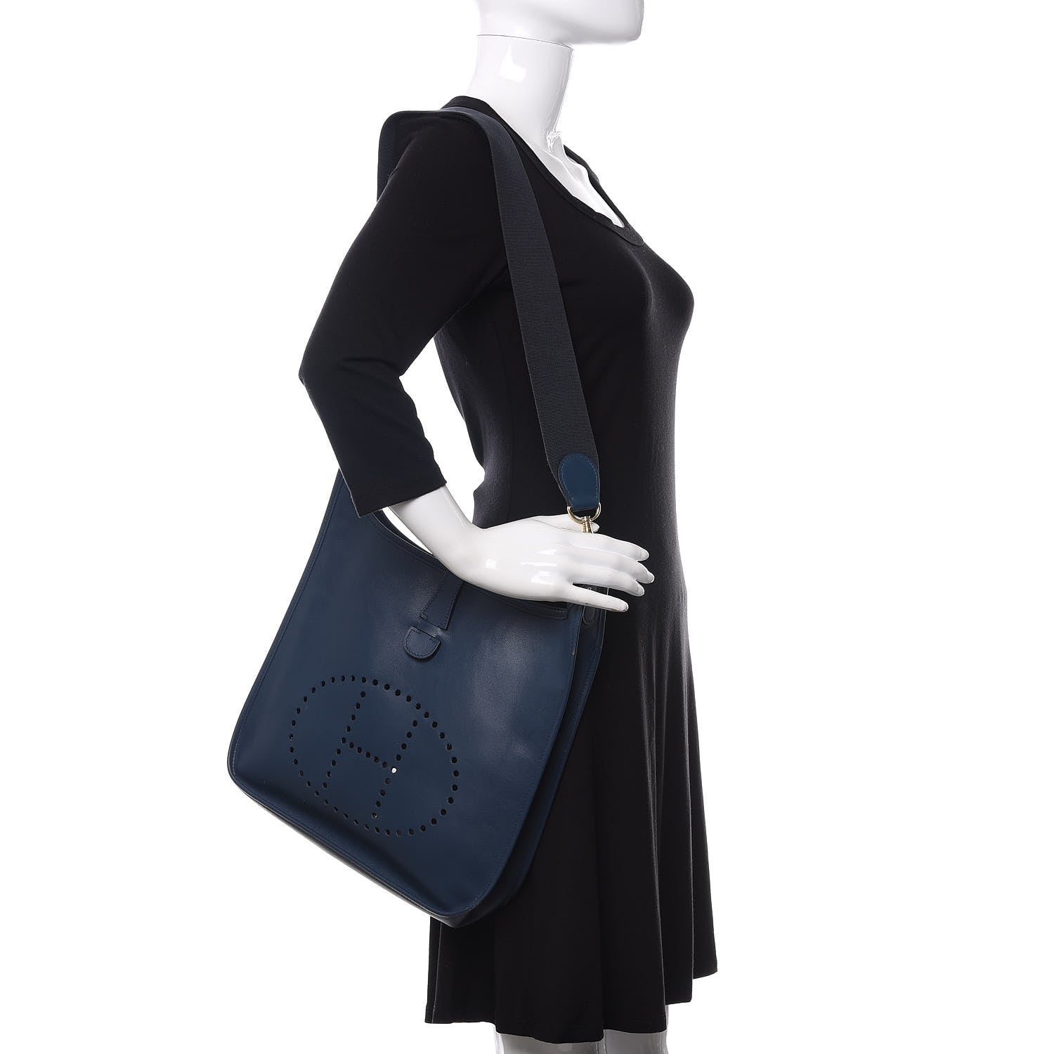 Hermes Box Evelyne TGM Bleu Marine 2 of 10