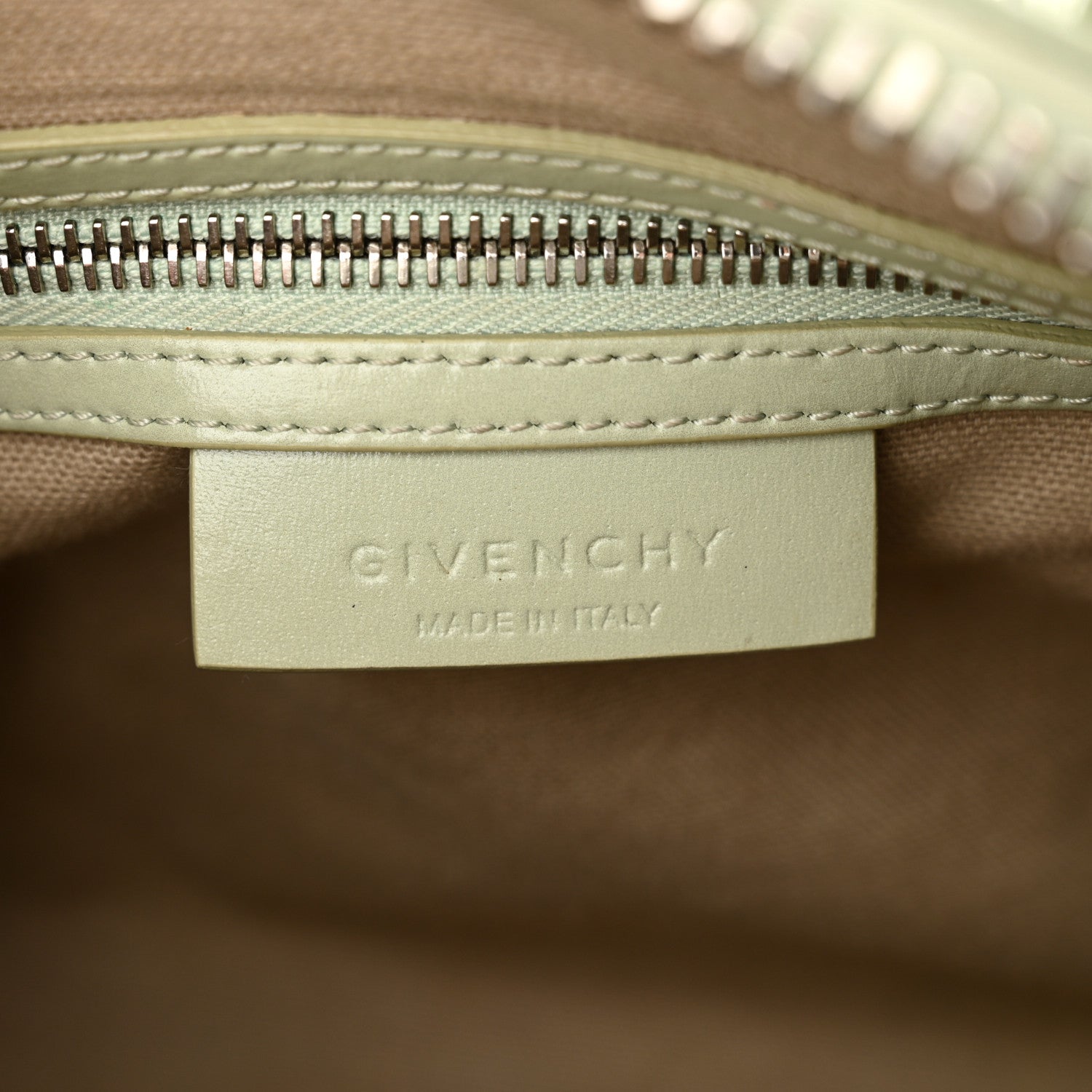 Givenchy Shiny Lord Calfskin Mini Antigona Aqua Green 6 of 17