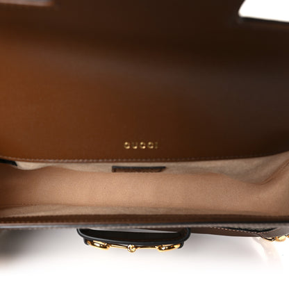 Gucci GG Supreme Monogram Small Horsebit 1955 Chain Shoulder Bag Beige Ebony Brown Sugar 5 of 9