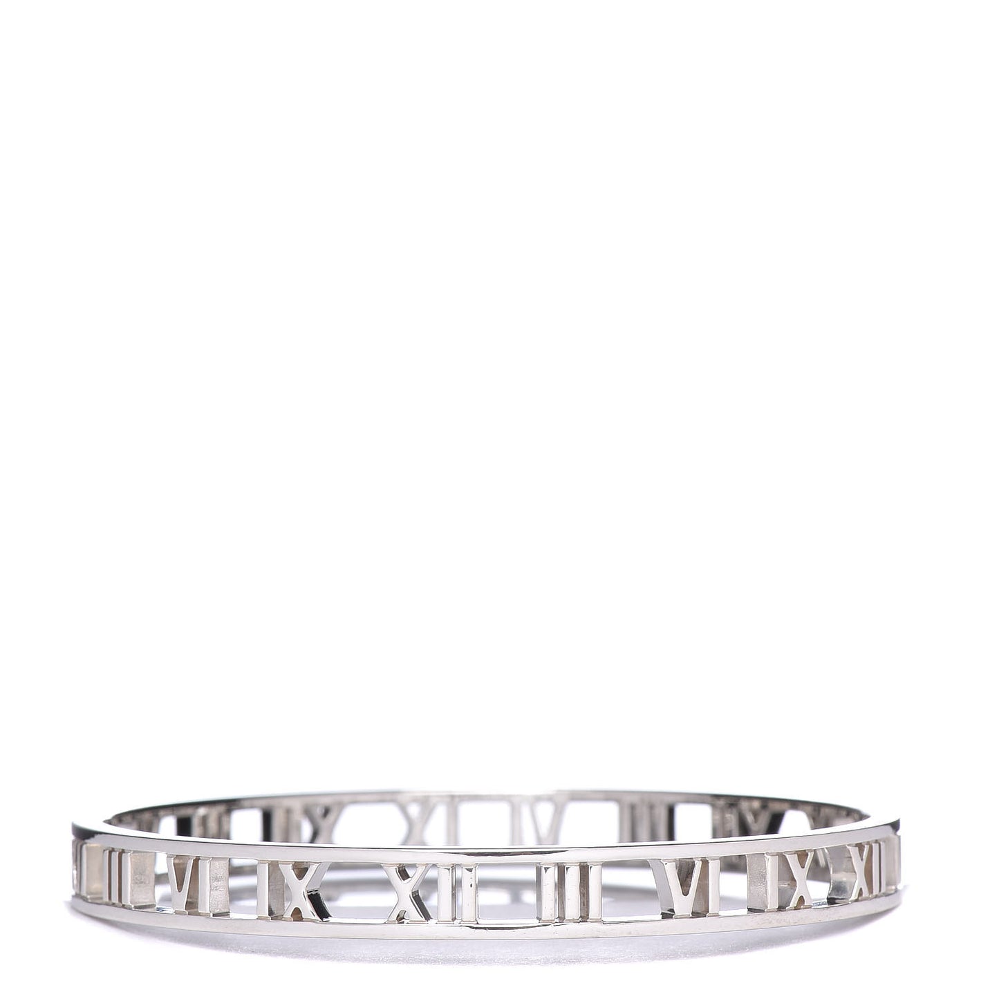 Sterling Silver Narrow Atlas Open Bangle Bracelet
