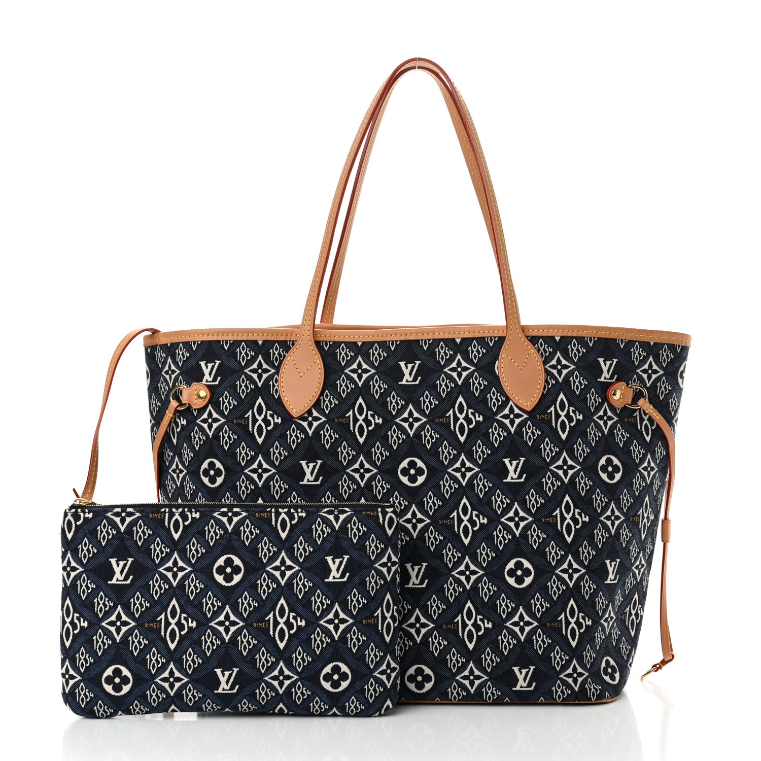 Louis Vuitton Jacquard Since 1854 Neverfull MM Blue 3 of 10