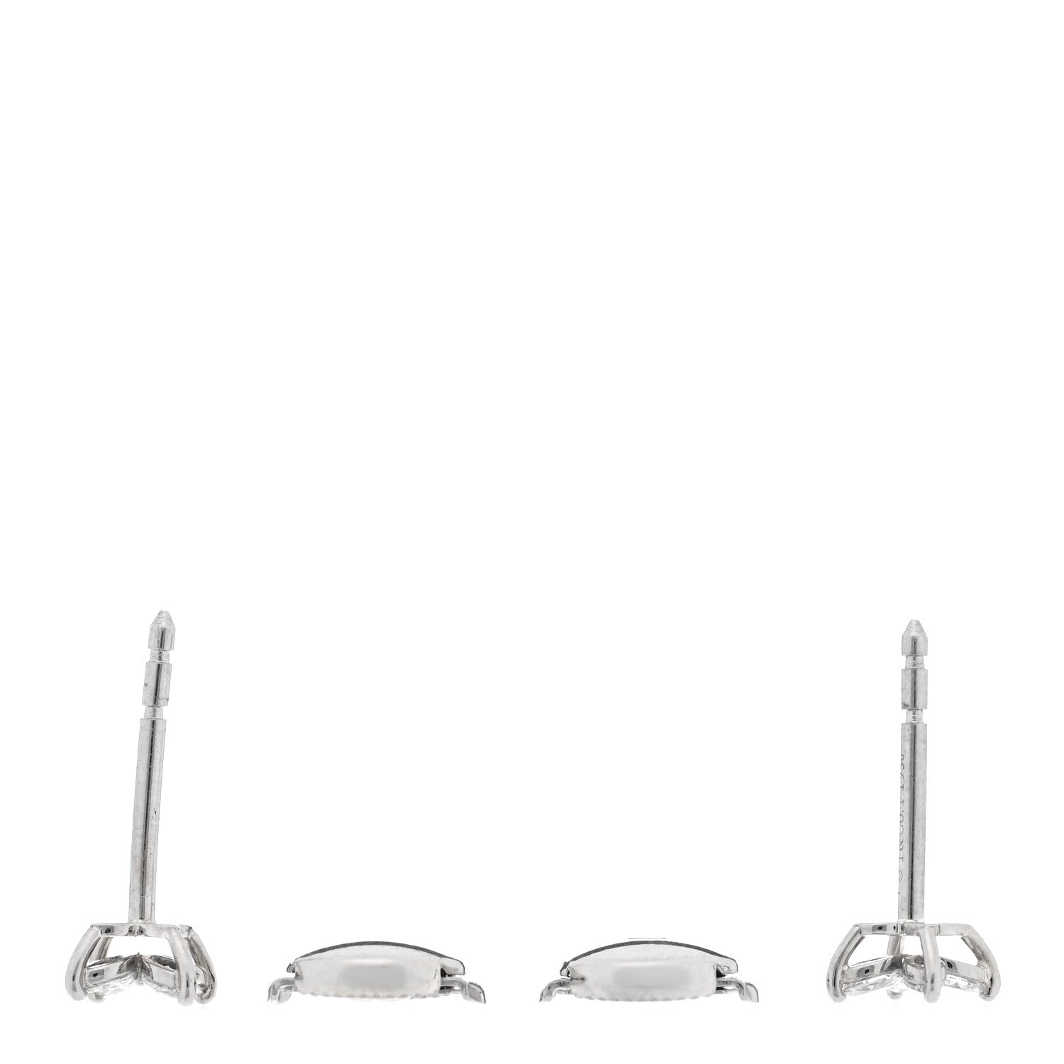 Tiffany Platinum Diamond .19ct Mini Victoria Earrings 3 of 5