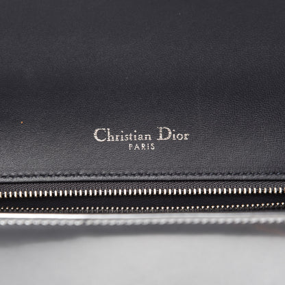 Christian Dior Metallic Patent Micro-Cannage Medium Diorama Flap Bag Silver 9 of 11