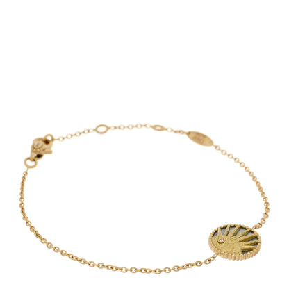 Christian Dior 18K Yellow Gold Diamond Black Onyx Mother of Pearl Rose Celeste Bracelet 1 of 9