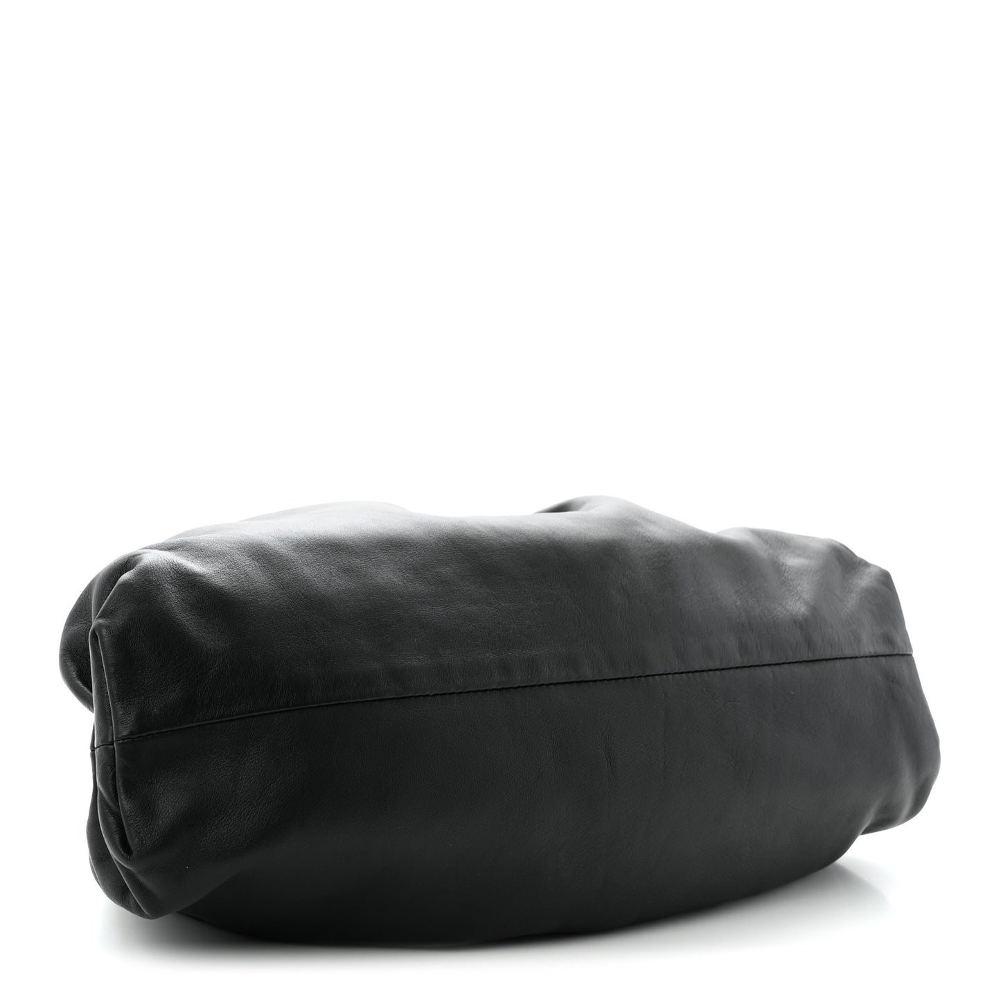 Smooth Butter Calf The Pouch Oversized Clutch Black