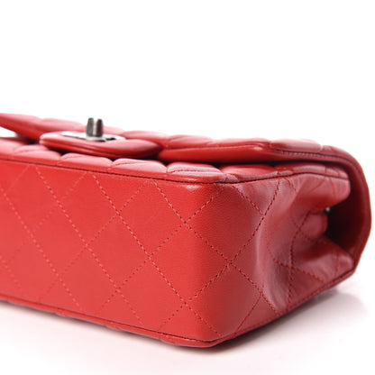 Chanel Lambskin Quilted Mini Rectangular Flap Red 6 of 11