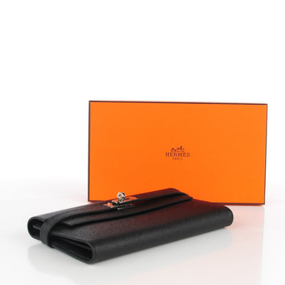 Hermes Epsom Kelly Longue Wallet Black 6 of 11
