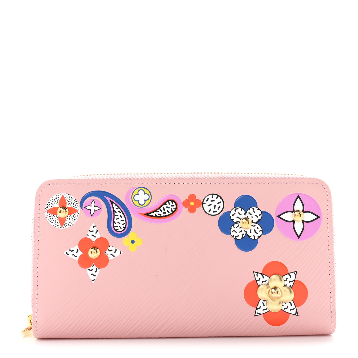 Epi Blooming Flowers Zippy Wallet Rose Ballerine