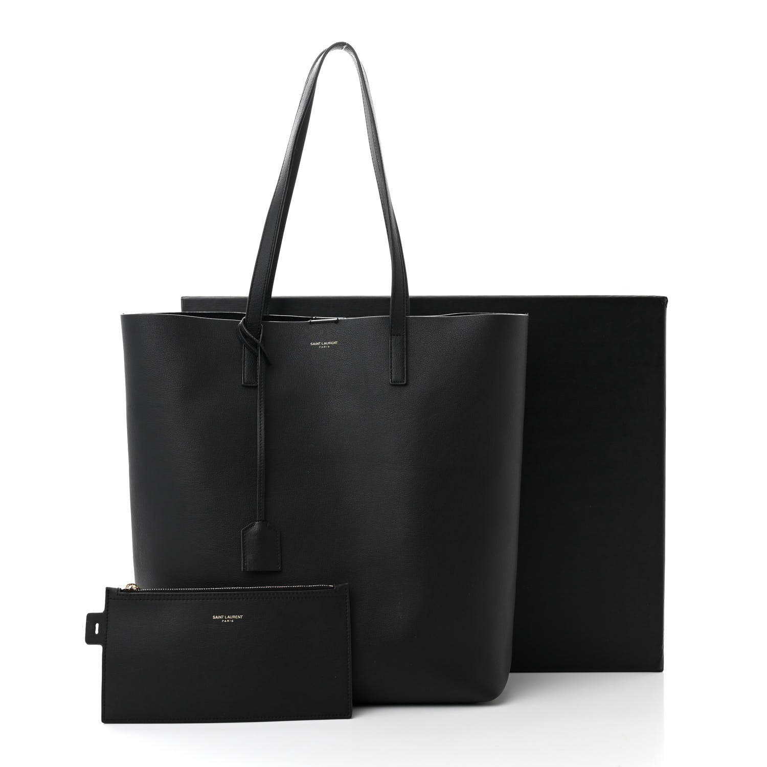Saint Laurent Calfskin North-South Shopping Tote Black 13 of 13