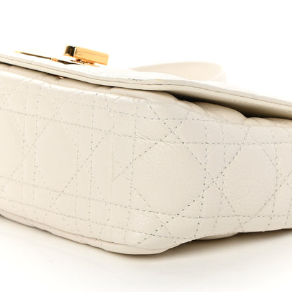 Christian Dior Calfskin Cannage Small Caro Bag Ivory 10 of 14