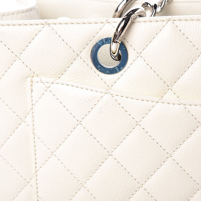 Chanel Caviar Quilted Grand Shopping Tote GST White 12 of 15