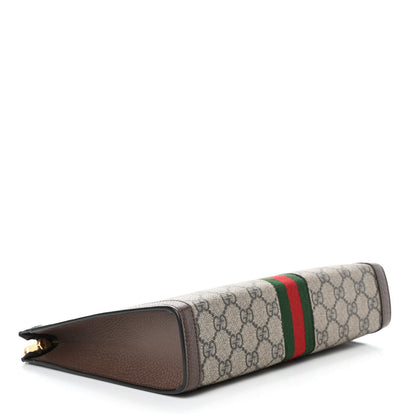 Gucci GG Supreme Monogram Web Ophidia Pouch Brown 3 of 4