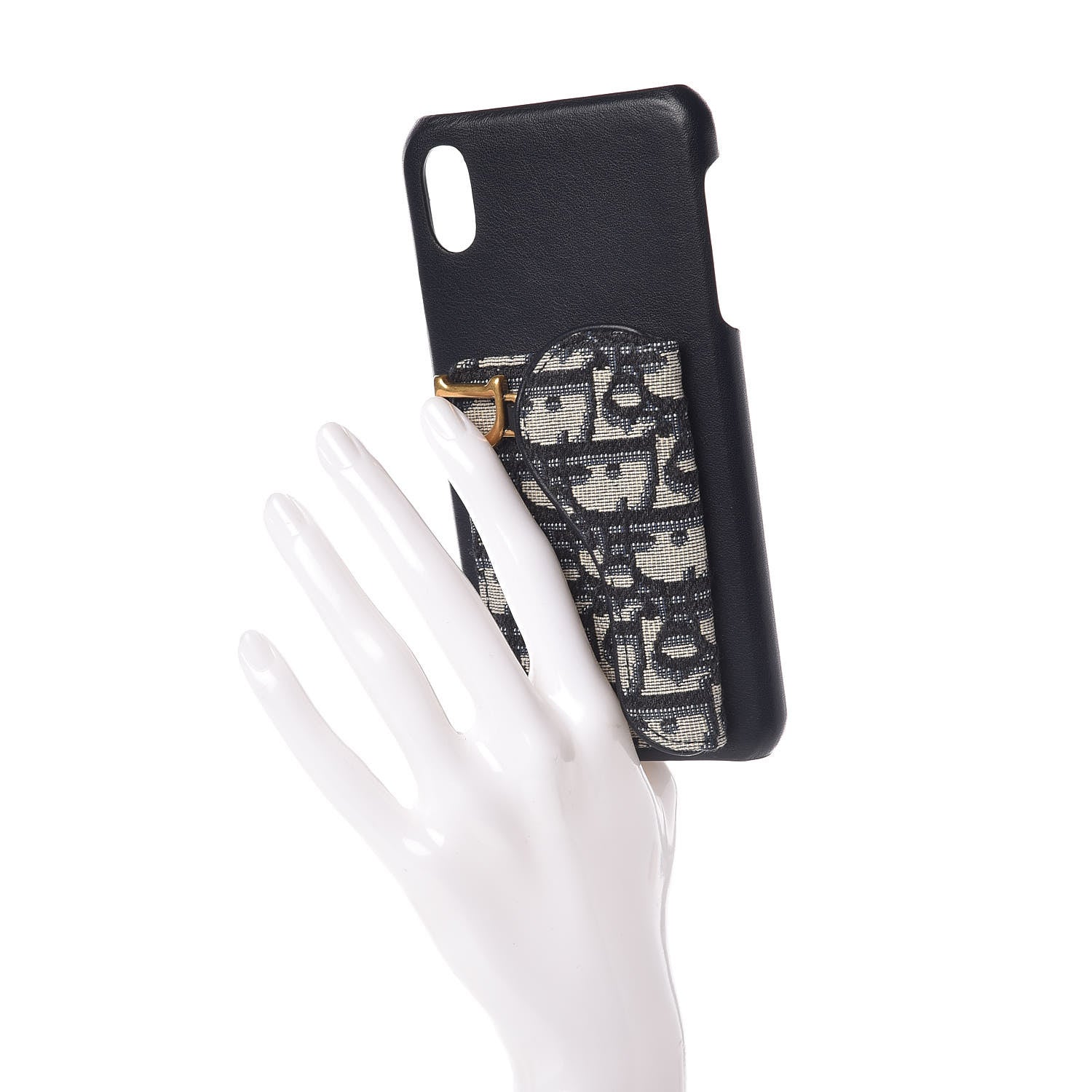 Christian Dior Oblique Calfskin Saddle iPhone X Case Blue 2 of 5