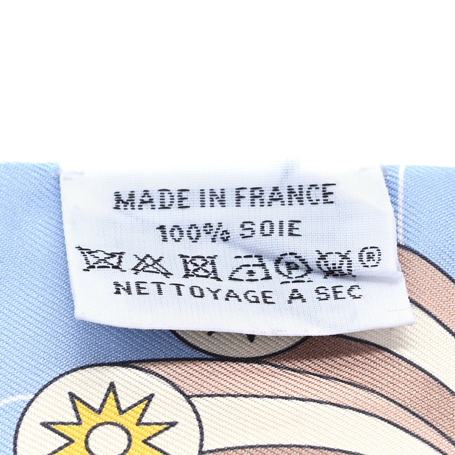 Hermes Silk Odyssey Twilly Beige Bleu Ciel Jaune Vif 4 of 4