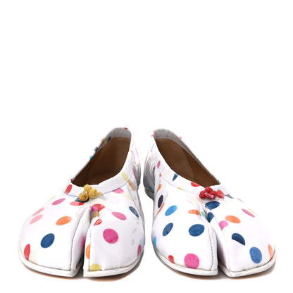 Maison Margiela Coated Canvas Confetti Printed New Ballerina Flats 39 White Multicolor 3 of 9