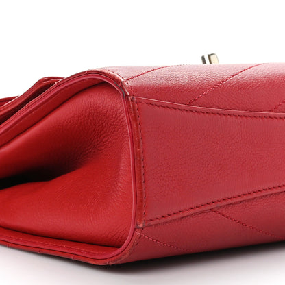 Chanel Calfskin Chevron Quilted Casual Trip Flap Red 8 of 12