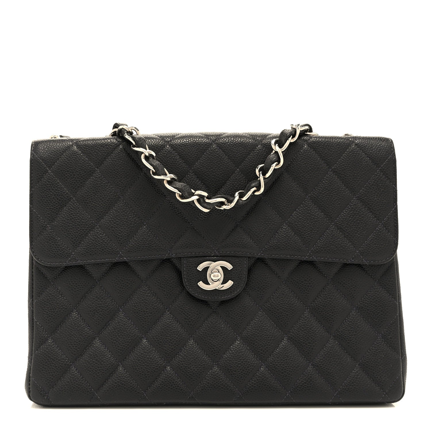 Chanel Caviar Jumbo Single Flap Black 1 of 10