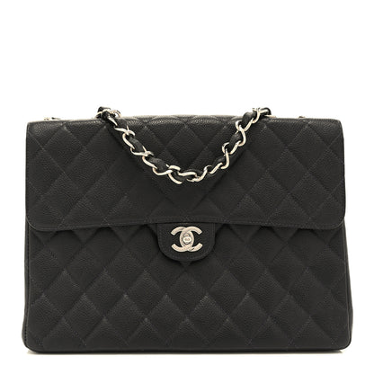 Chanel Caviar Jumbo Single Flap Black 1 of 10