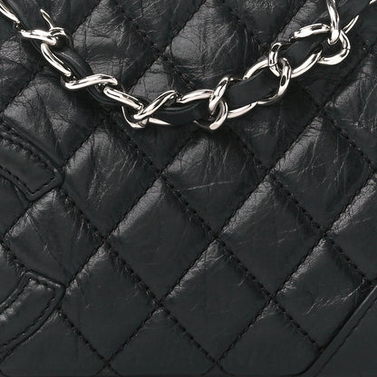 Chanel Aged Calfskin Quilted Cambon Pochette Black 8 of 10
