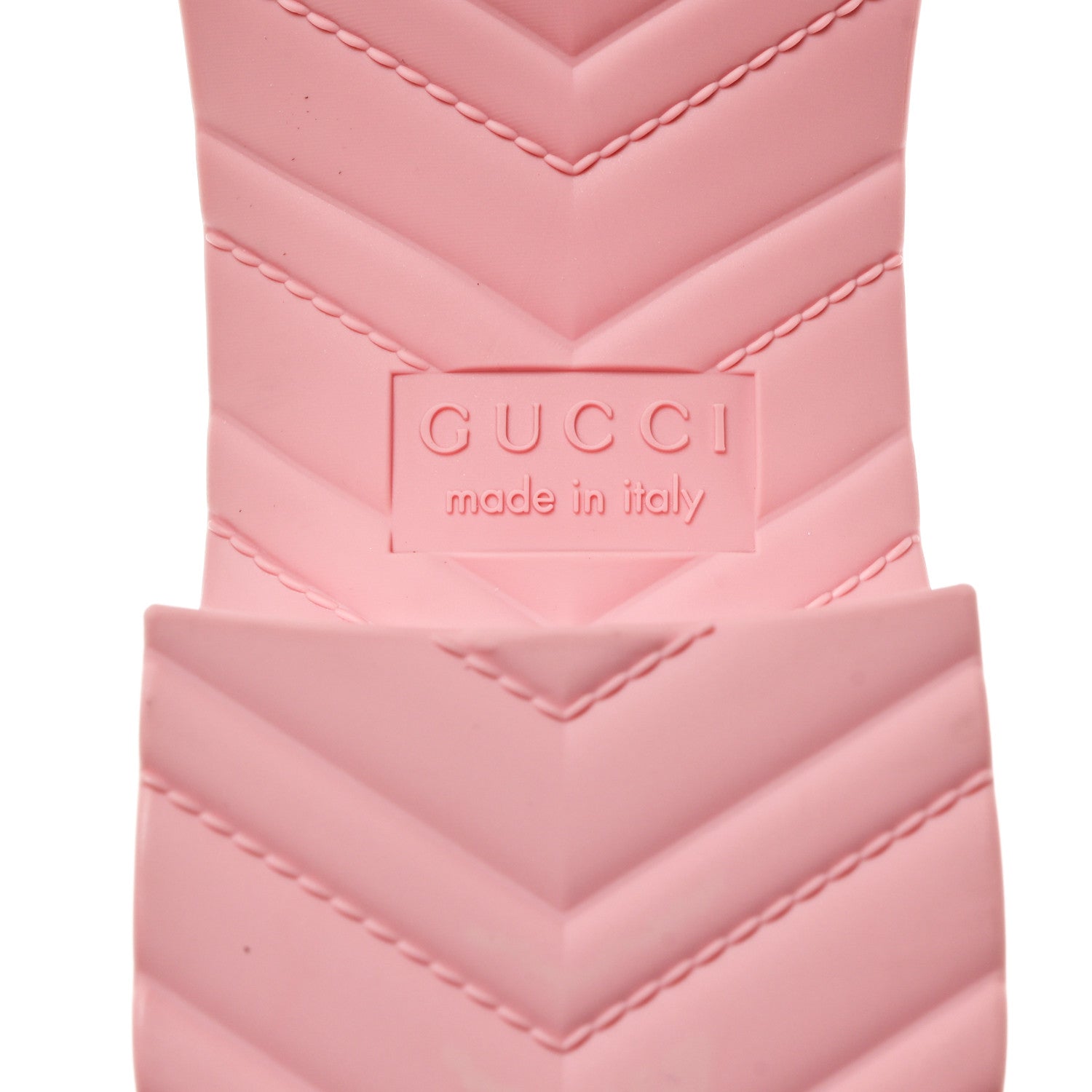 Gucci Rubber Gucci Logo Womens Platform 20/60mm Slide Sandals 37 Wild Rose 8 of 9