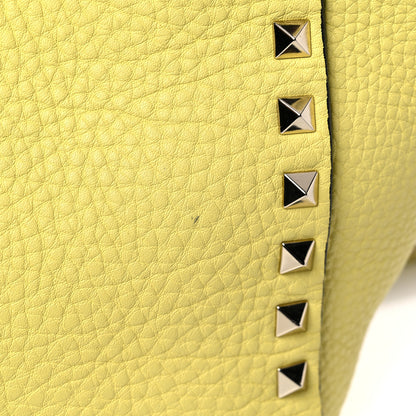 Valentino Garavani Pebbled Calfskin Mini Rockstud Tote Jonquill 13 of 14