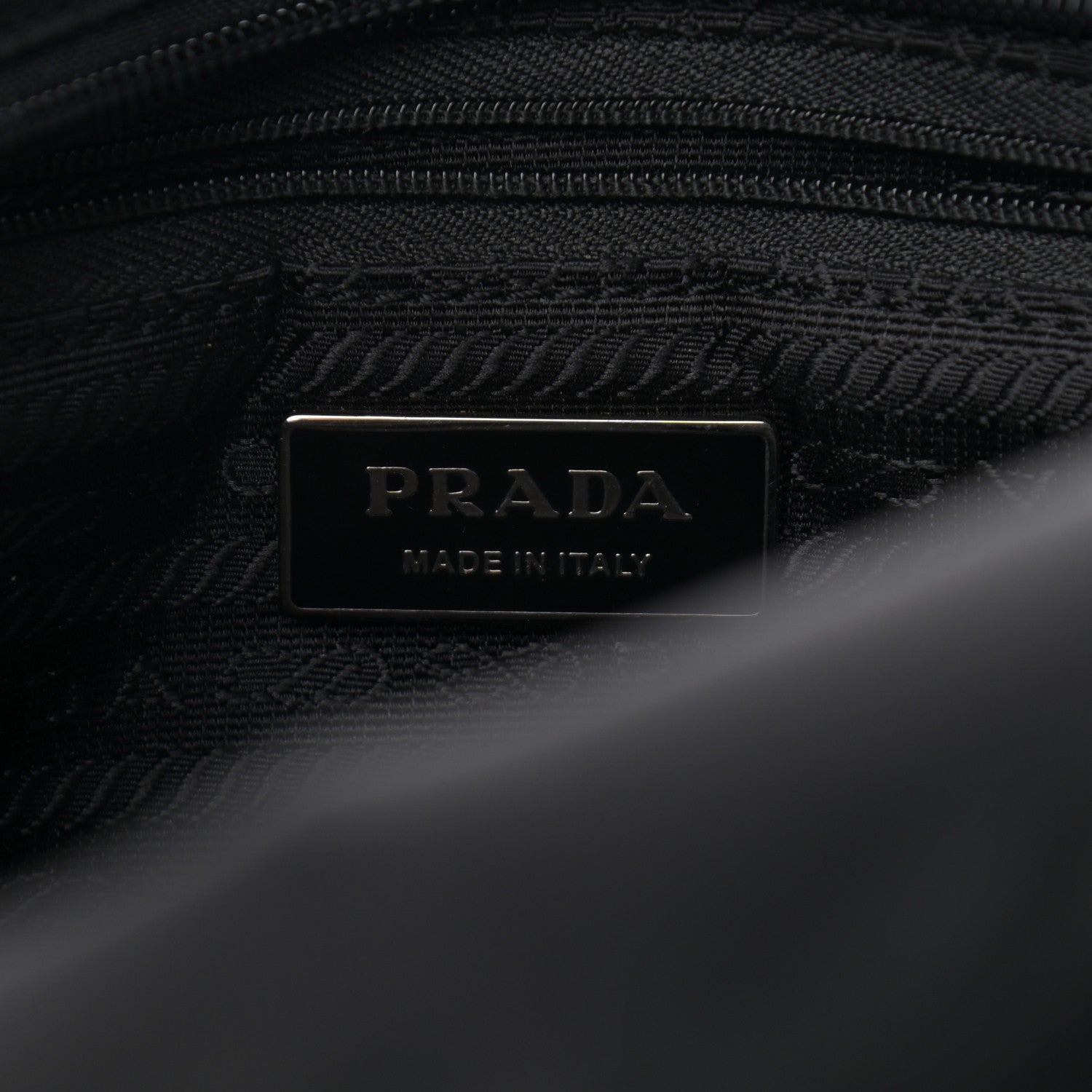 Prada Tessuto Nylon Saffiano Messenger Bag Black 6 of 14