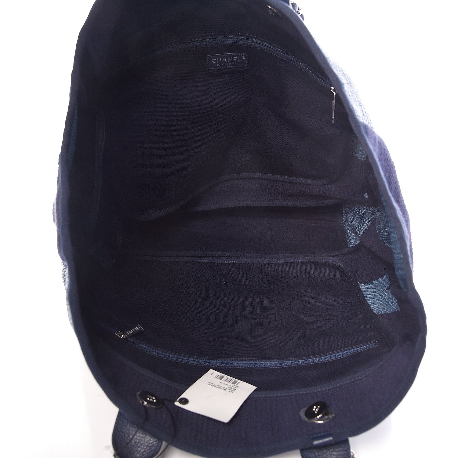 Chanel Canvas Large Shopping Tote Dark Blue 5 of 11