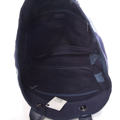 Chanel Canvas Large Shopping Tote Dark Blue 5 of 11
