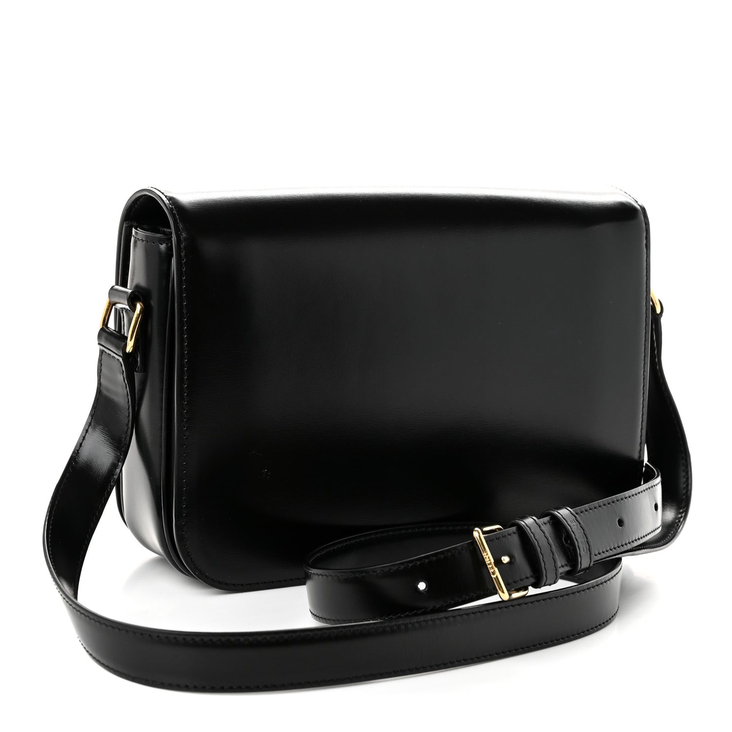Shiny Calfskin Medium Triomphe  Black