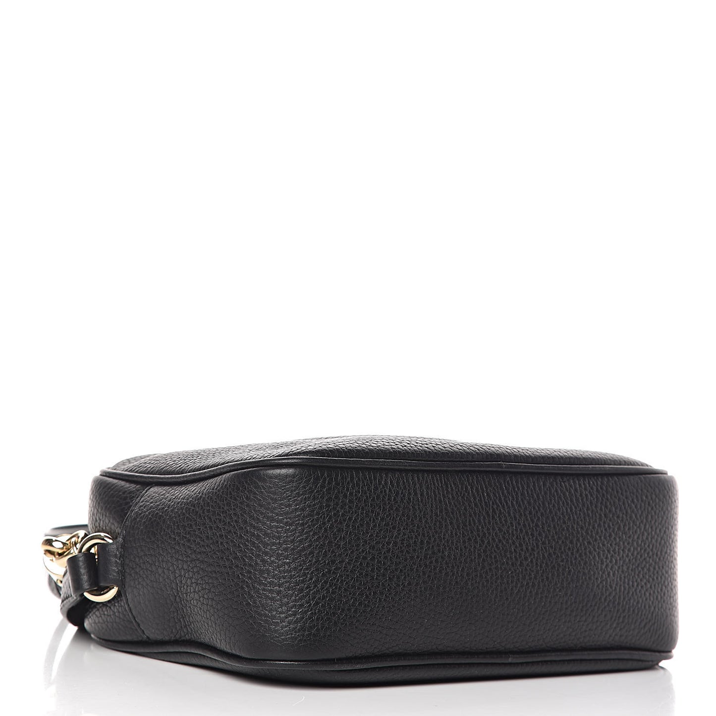 Pebbled Calfskin Small Soho Disco Bag Black