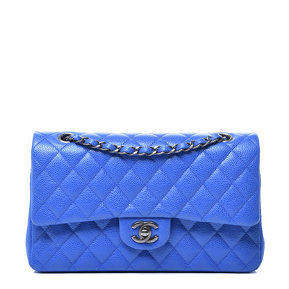 Chanel Caviar Quilted Medium Double Flap Blue 1 of 9
