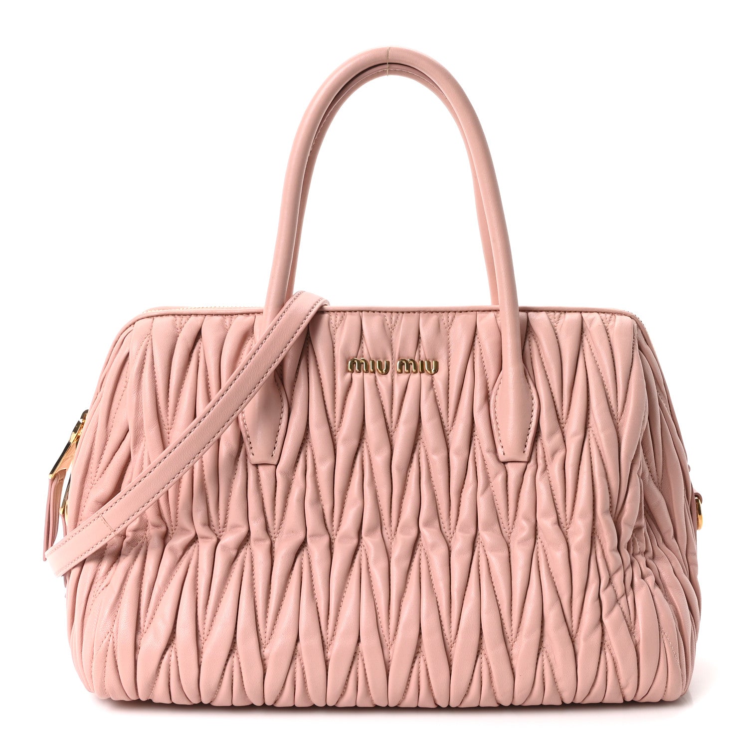 Miu Miu Nappa Matelasse Top Handle Mughetto 1 of 9