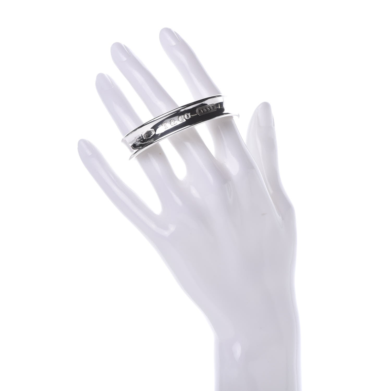 Tiffany Sterling Silver 1837 Cuff Bracelet 2 of 6