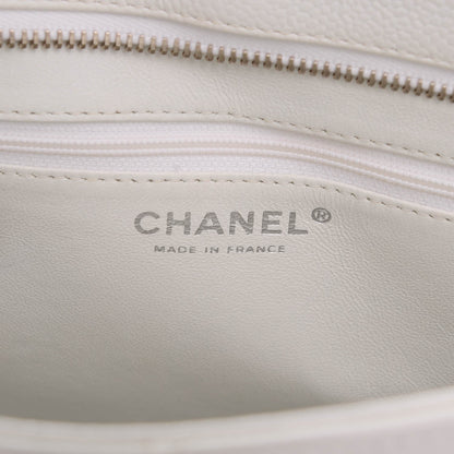 Chanel Caviar Quilted Medallion Tote White 6 of 7