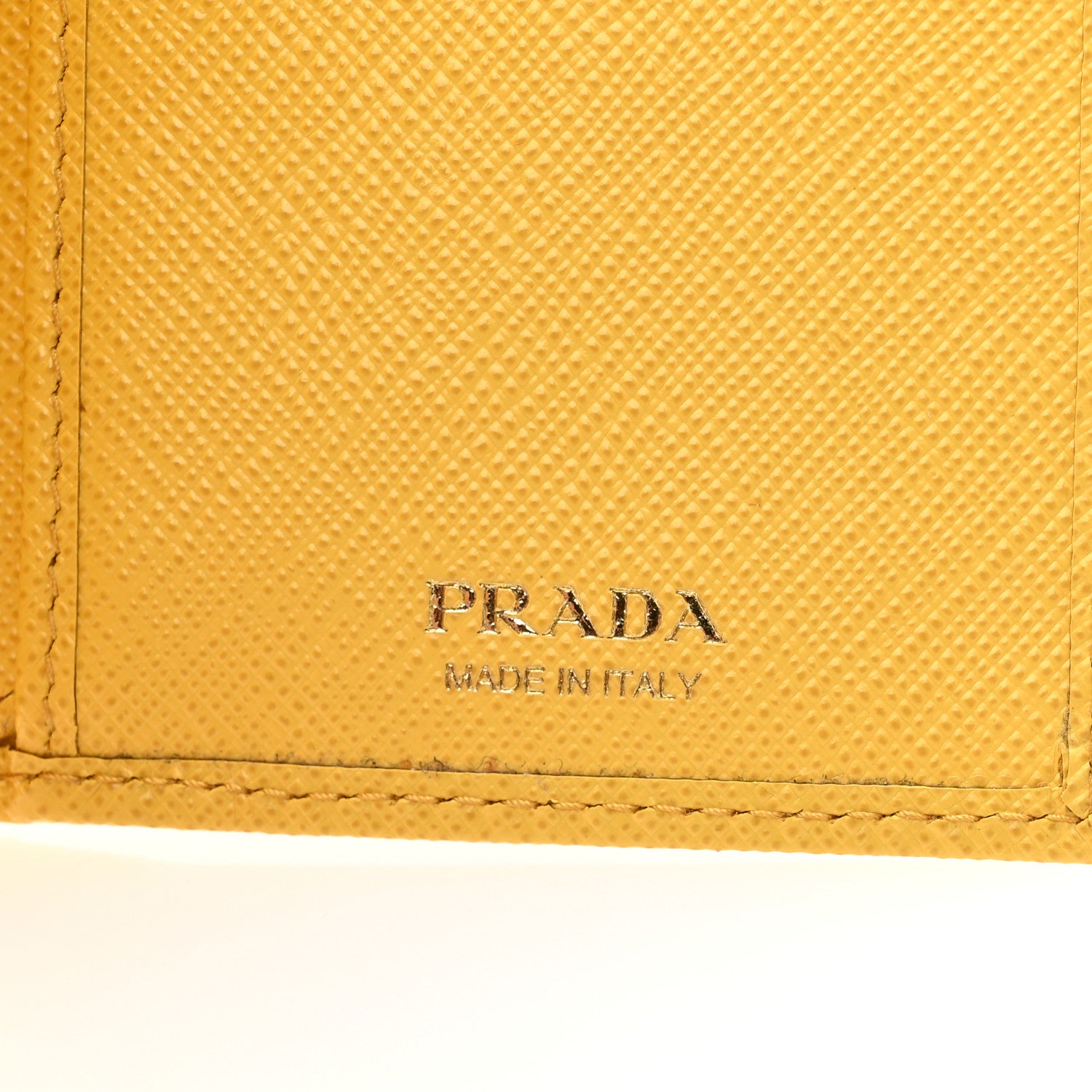 Prada Saffiano Triangle Continental Zip Wallet Soleil 6 of 9