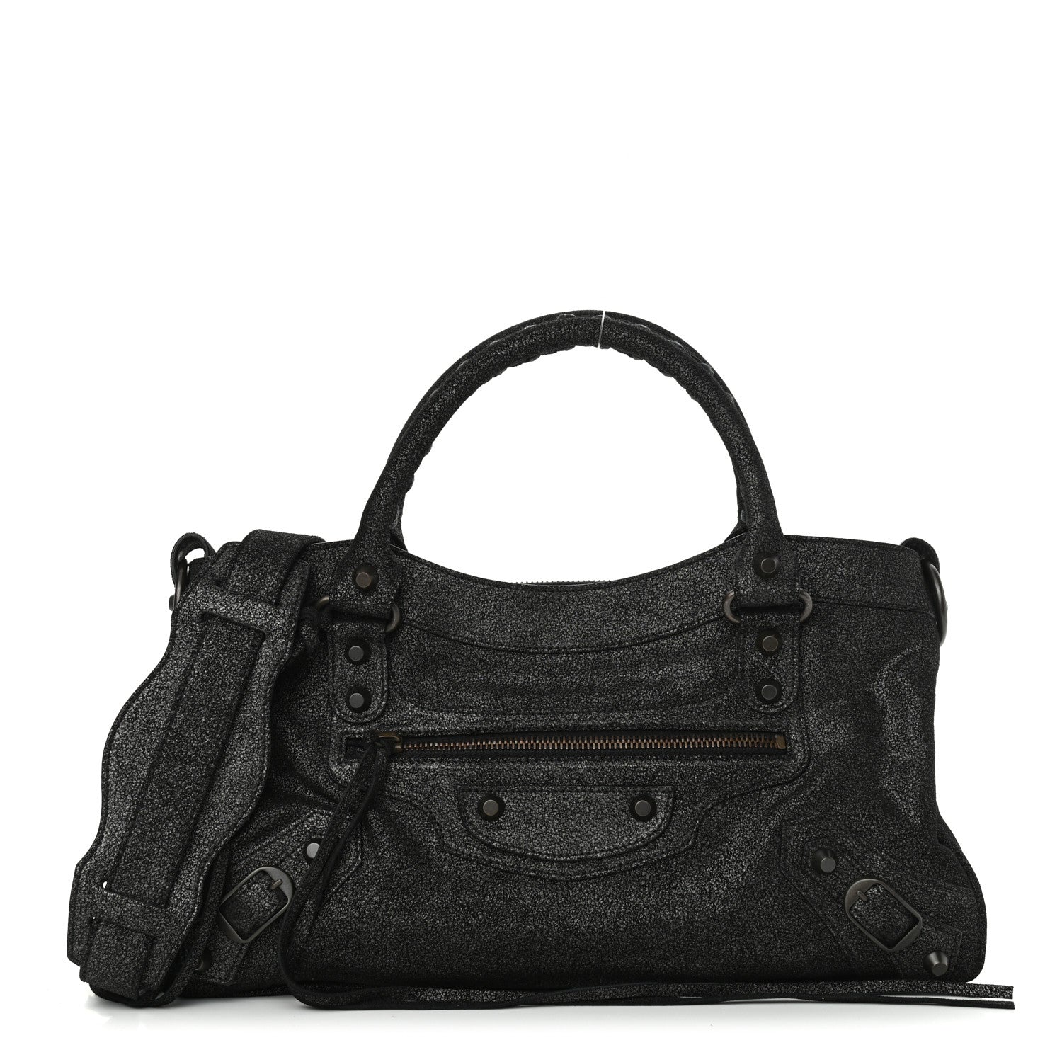 Balenciaga Craquele Calfskin Classic Hardware First Black 3 of 10