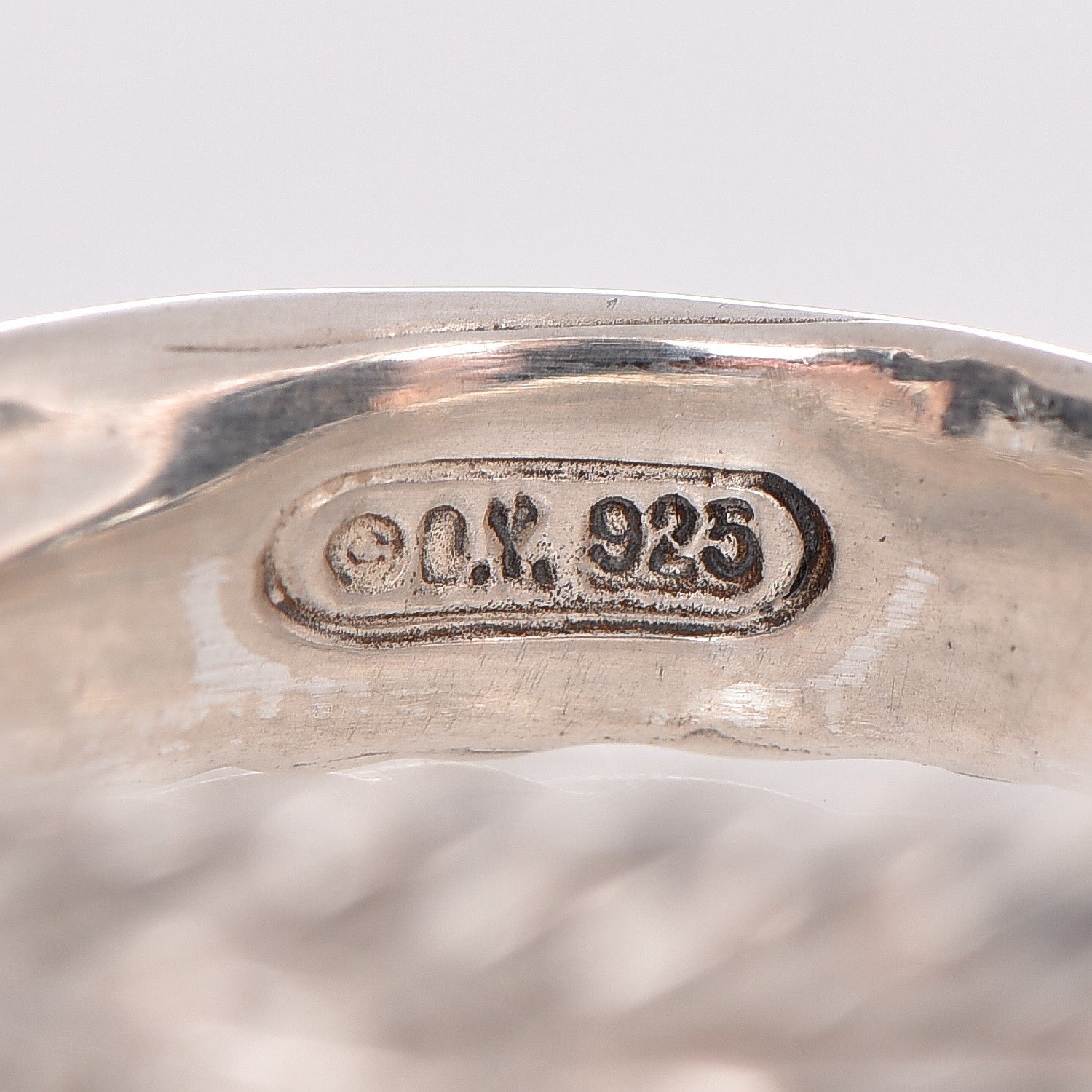 David Yurman Sterling Silver Diamond 5mm Crossover Ring 53 6.5 3 of 3