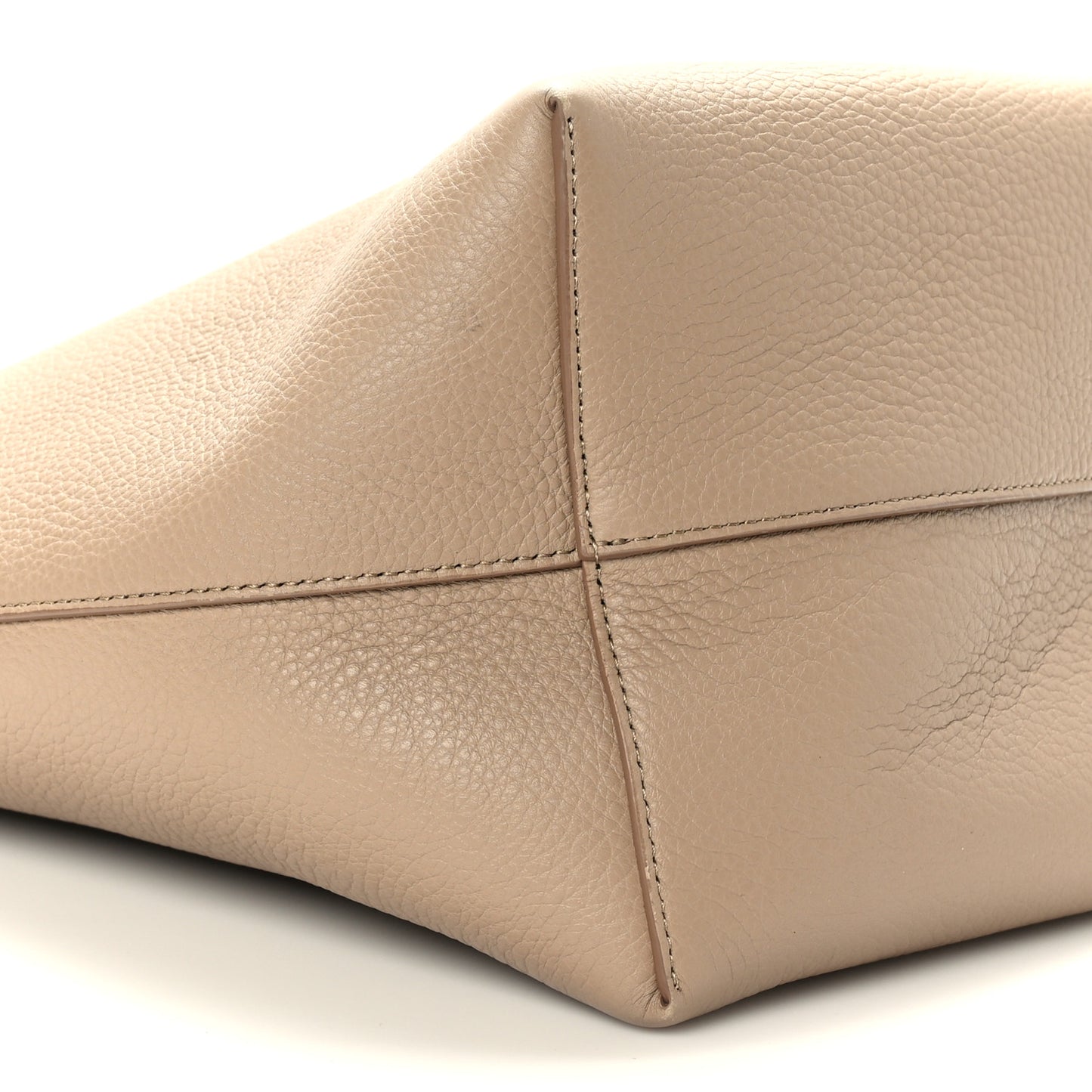 Grained Calfskin Medium N/S Park Tote Dark Taupe