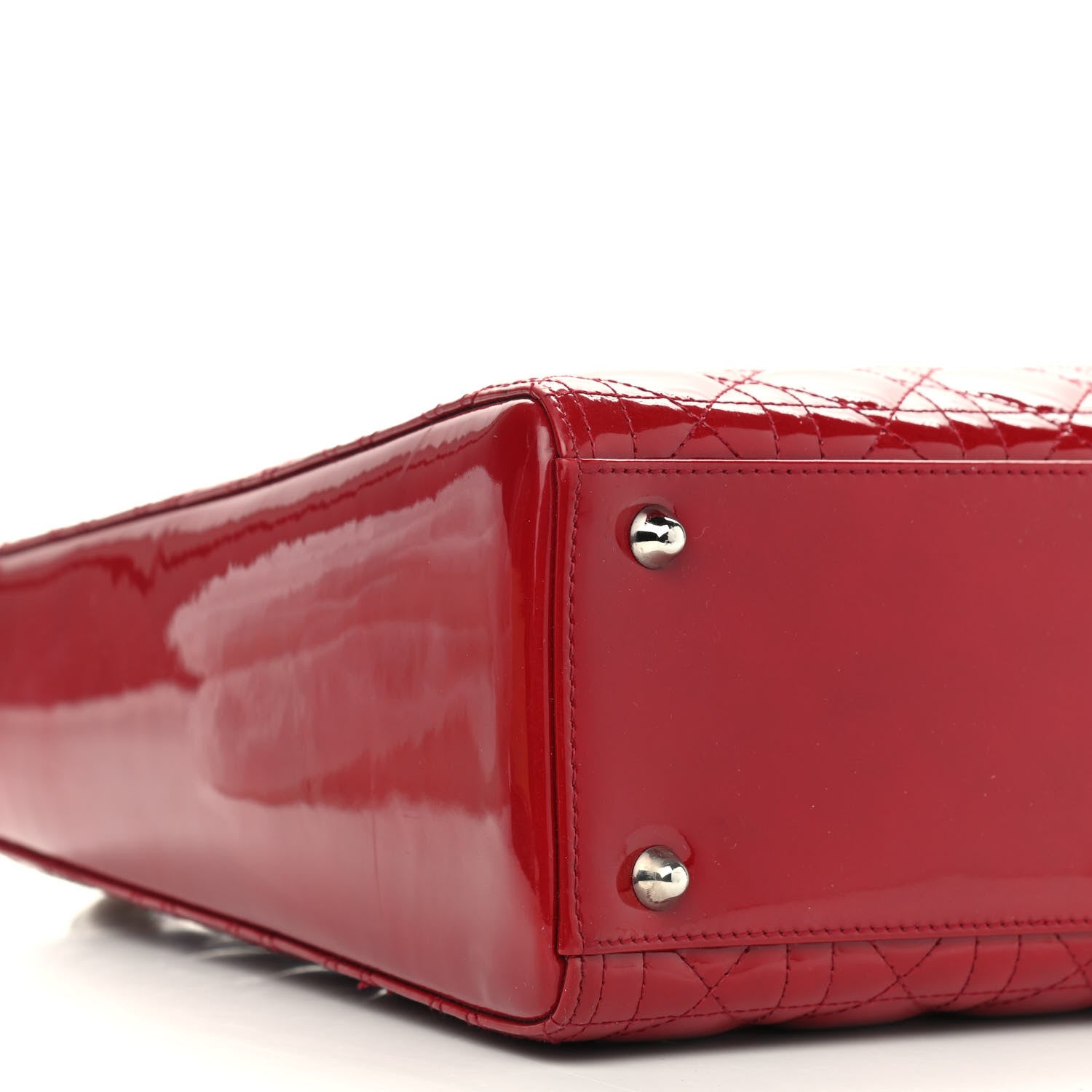 Christian Dior Patent Cannage Large Lady Dior Red 8 of 9