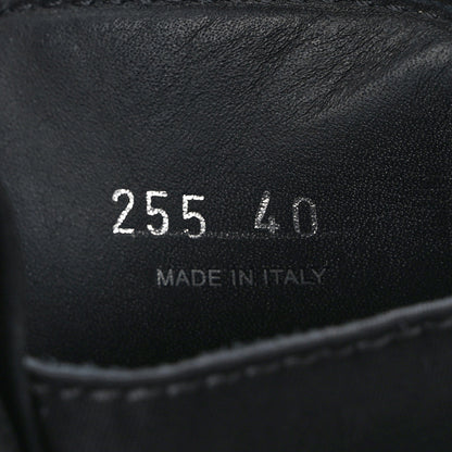 Prada Spazzolato Rois Nylon Metal Triangle Logo Monolith Pouch Pocket 55mm Boots 40 Black 9 of 9